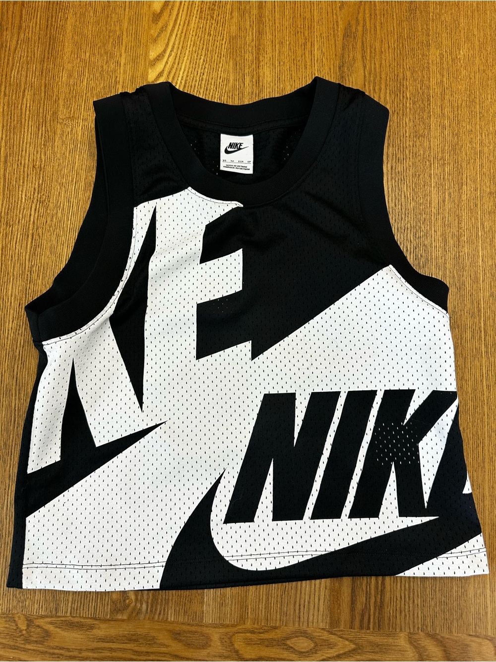 Nike Air Mesh Crop Tank Women’s Jersey Black & White - XS